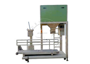 Double buckets fertilizer bagging machine