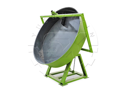Pan granulator for organic fertilizer production